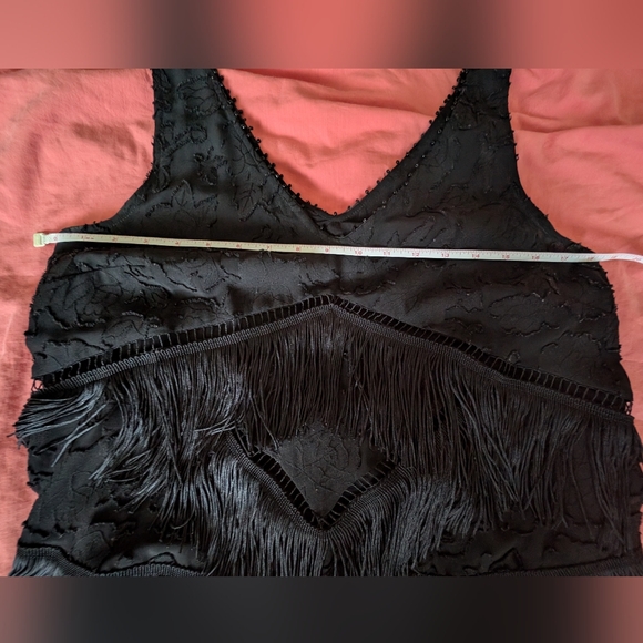 Black beaded and fringe Anthropologie top- HD in Paris - Picture 5 of 9